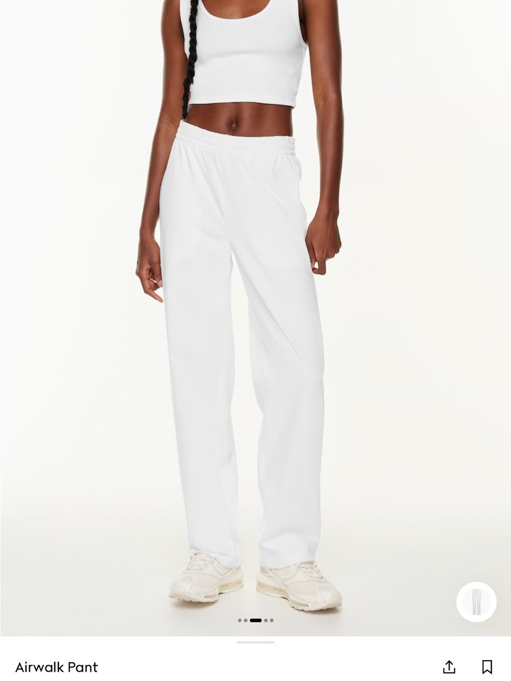 Airwalk Women's White Elastic-Waist Track Pants